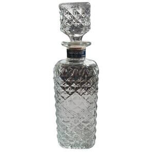 Vtg MCM Square Austin Nichols & CO Glass Decanter Bottle Cork Stopper Barware